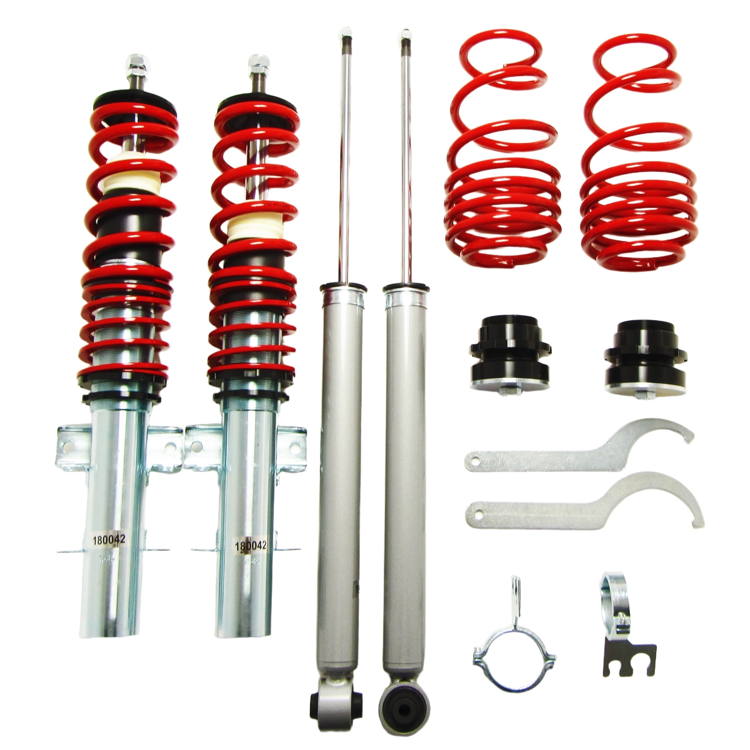 Redline Gewindefahrwerk passend für VW Polo Typ 6R 1.2, 1.4, 1.6, 1.4 TDi, 1.6TDi, ab Baujahr 2009-