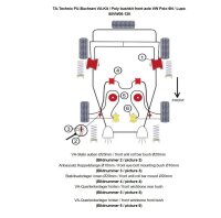 TA Technix PU-Buchsen Kit Vorderachse 26-teilig passend...