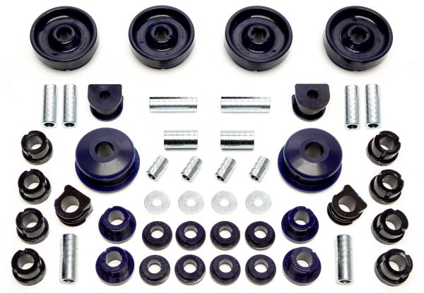 TA Technix PU-Buchsen Kit Vorder- /Hinterachse 48-teilig passend für Audi / Seat / Skoda / VW A3Q / Leon T4 / Octavia 4x4 / Bora 4-Motion / Golf IV 4-Motion