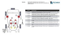 TA Technix PU-Buchsen Vorderachs - Stabilisator außen / - Aufnahmepunkt an der Koppelstange passend für Seat/VW Corrado / Golf II + III / Jetta II /  Lupo / Polo / Vento / Arosa / Cordoba / Ibiza II + III / Toledo I